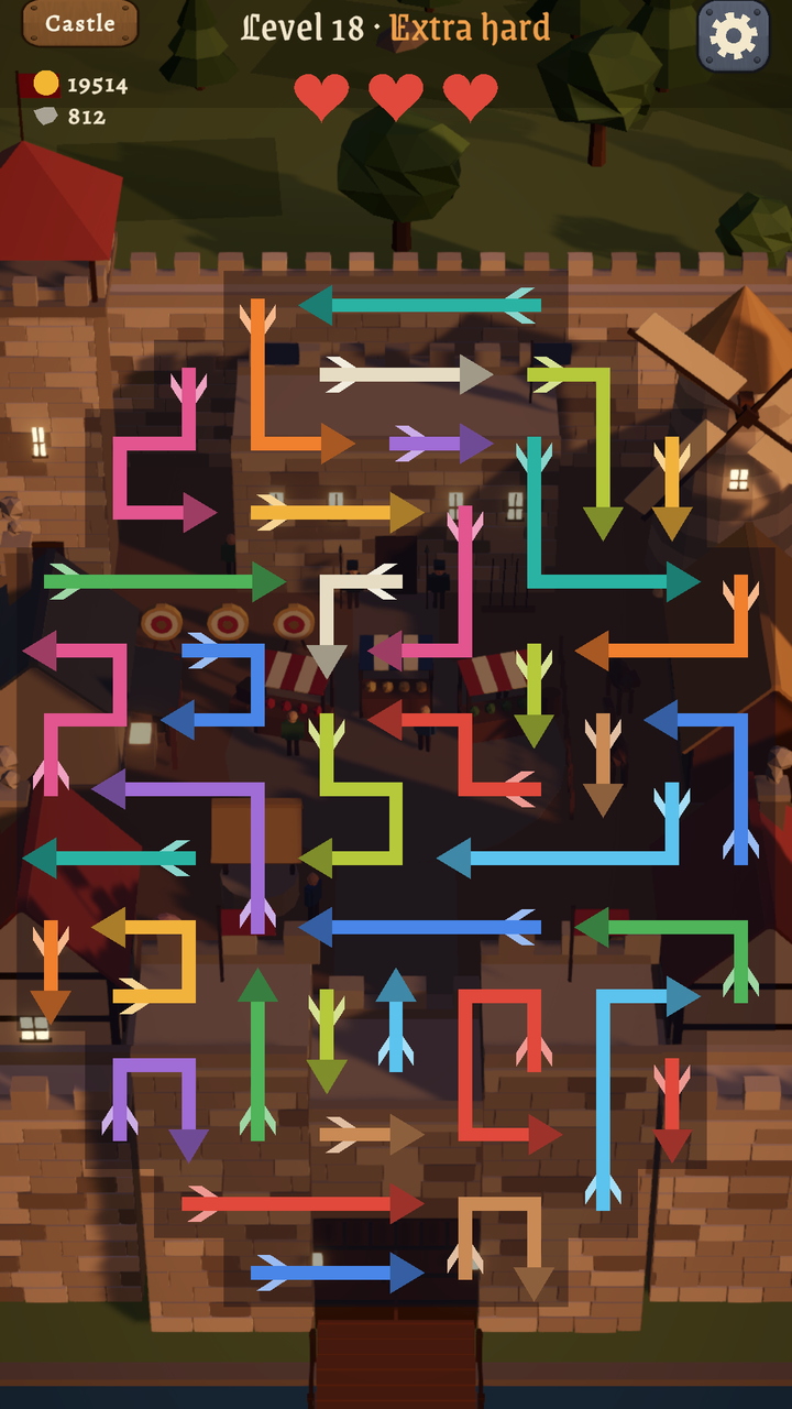 Arrowkeep An arrow puzzle before the castle